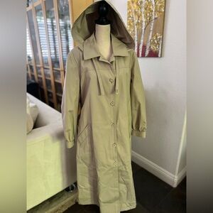London Fog - 80s vintage classic long waterproof beige coat from UK
